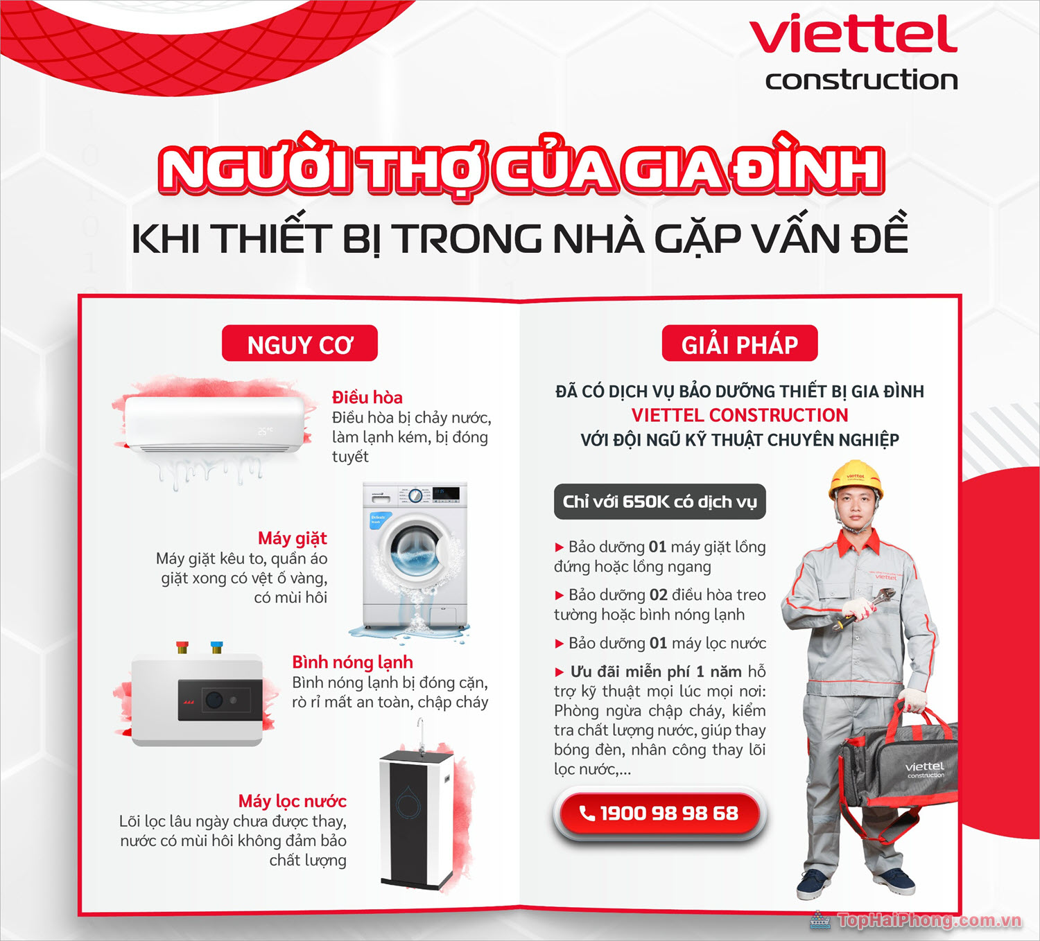 Dịch vụ sửa chữa bình nóng lạnh Viettel Construction Dịch vụ sửa chữa bình nóng lạnh Viettel Construction
