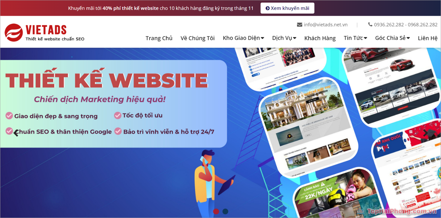 VietAds – Dịch vụ thiết kế Website uy tín tại Hải Phòng
